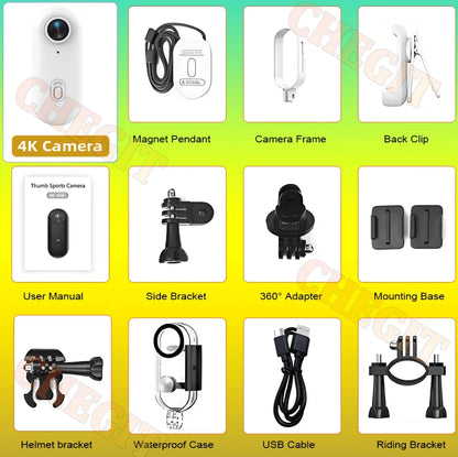 4K WiFi HD POV Magnetic Mini Action Camera Wireless