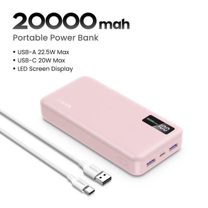 UGREEN 20000mAh PD 20W Power Bank Fast Charge Portable