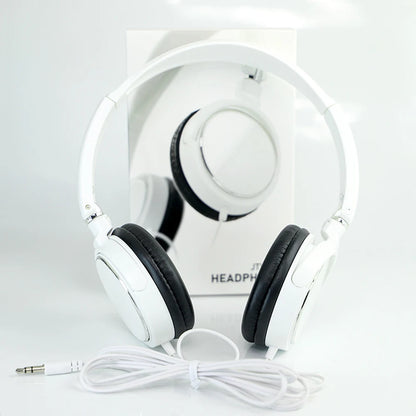 Universal Headphone Over Ear Foldable Wired Earphones HiFi Stereo Sound