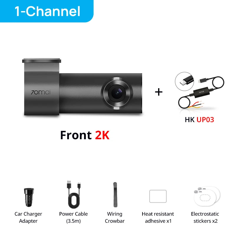70mai Dash Cam M310 Plus 2K English Voice Control 1440P WDR