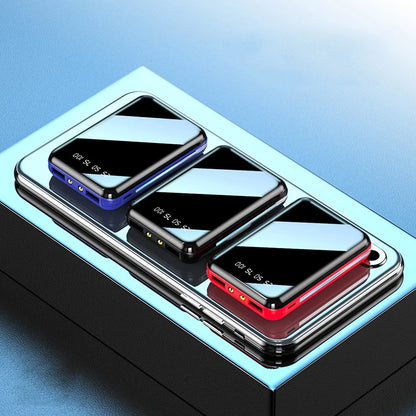 20000mAh Mini Power Bank Portable Charger Mirror Screen LED Digital