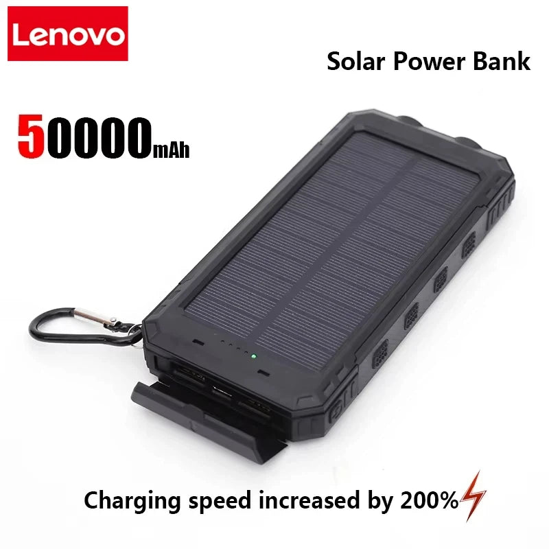 Lenovo 50000mAh Solar Power Bank Portable Charging