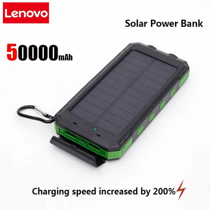 Lenovo 50000mAh Solar Power Bank Portable Charging