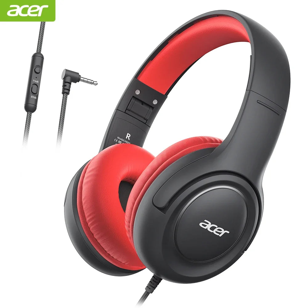 Acer HK03 Kids Wired Headphones for School 85/94dB Volume Limiter