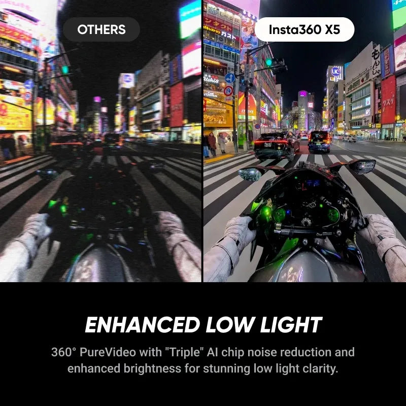 Insta360 X5 360 Action Camera 2025 New 8K 30fps Replaceable Lenses