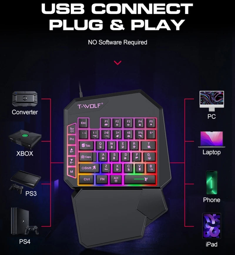 Kit Mobilador Gamer Kit Gaming Keyboard Mouse Mobile Games Converter 3 In 1 Combo
