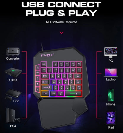 Kit Mobilador Gamer Kit Gaming Keyboard Mouse Mobile Games Converter 3 In 1 Combo