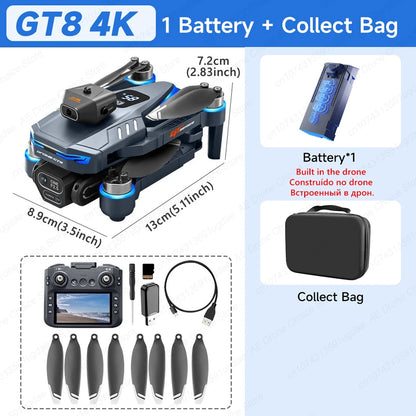 New GT8 Drone 8K Professional HD Dual Cameras Screen