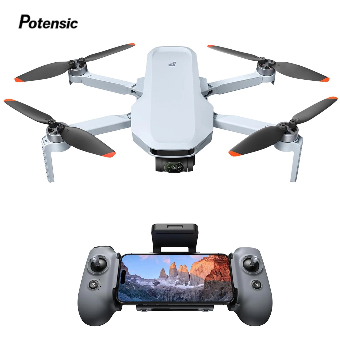 Potensic ATOM 2 Camera Drone, 4K HDR Video, 8K Photo, 3-Axis