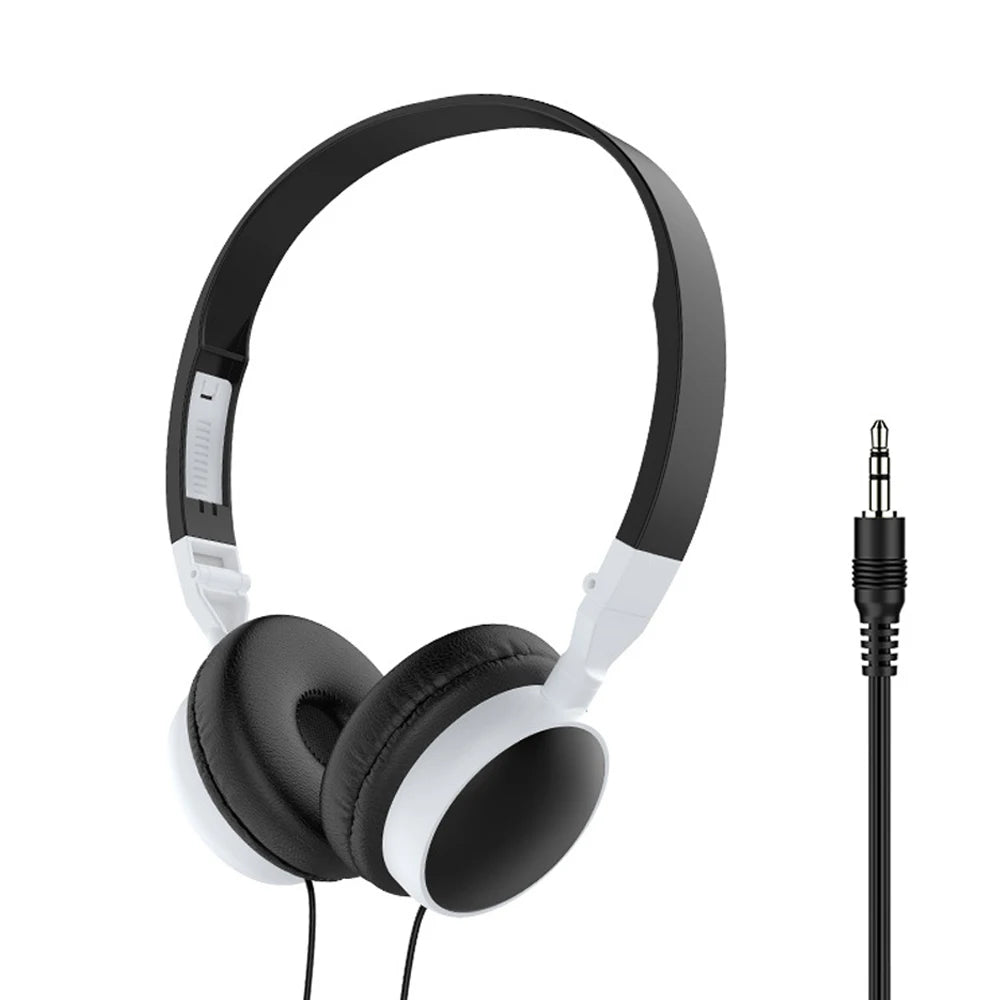 Universal Headphone Over Ear Foldable Wired Earphones HiFi Stereo Sound