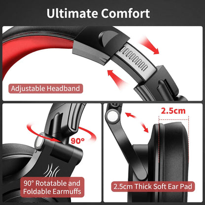 Oneodio A71 Wired Over Ear HiFi Headphones With Mic Studio DJ Headphone