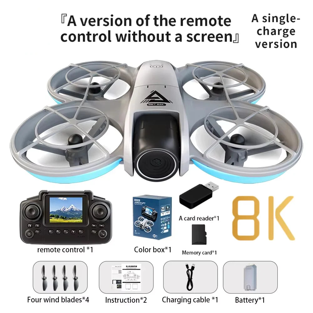Lenovo E69 Drone HD Dual 8K Camera Optical Flow Aircraft