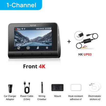 New 70mai 4K Dash Cam A810S HDR Supercapacitor
