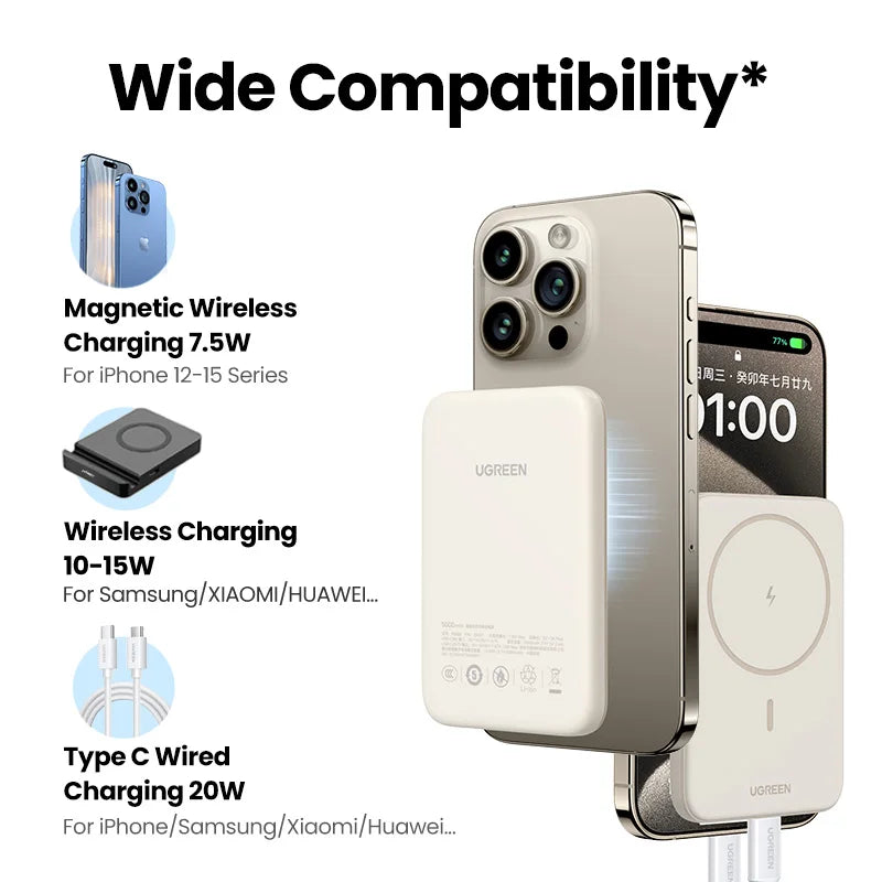UGREEN PD20W Power Bank Magnetic 10000mAh Portable Wireless