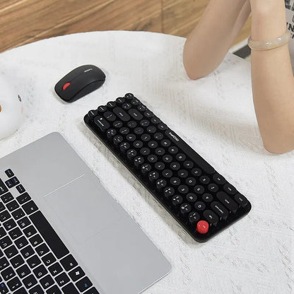 MOFII Wireless Keyboard and Mouse, Cute Colorful 68 Round Keycap