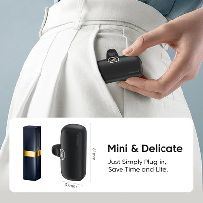 KUULAA Mini Power Bank 5000mAh Fast Charging Portable