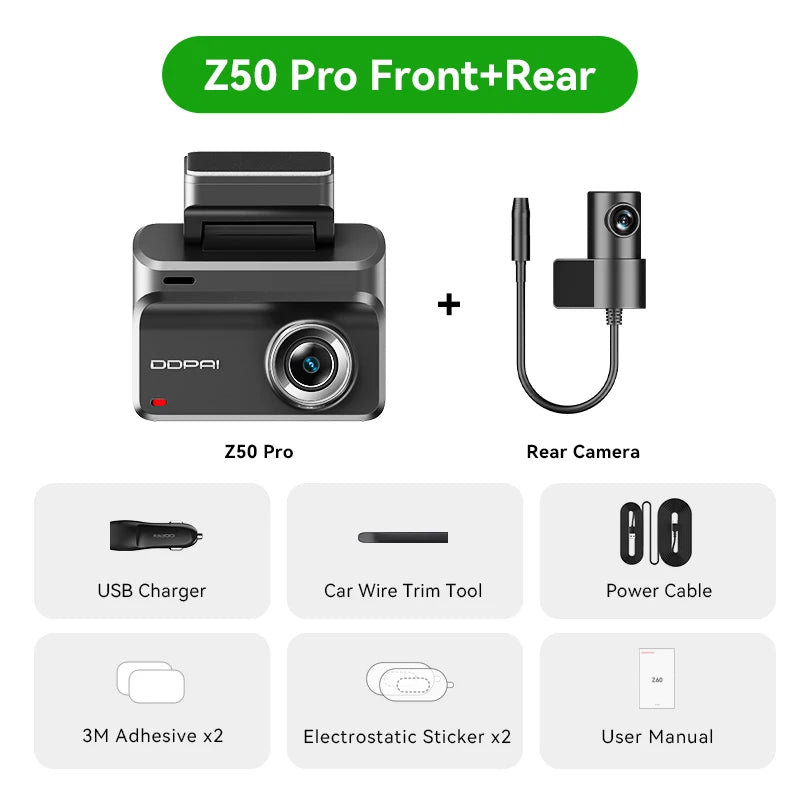 DDPAI Dash Cam Z50 Pro 4K Car DVR Night Vision