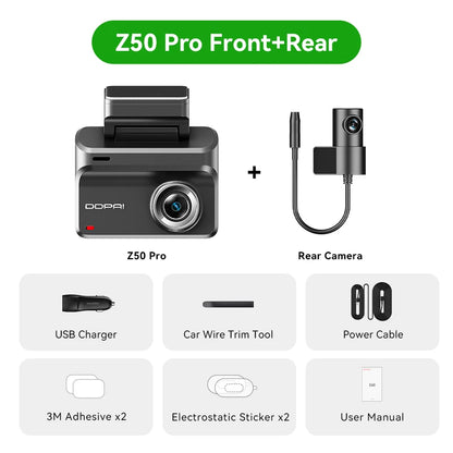 DDPAI Dash Cam Z50 Pro 4K Car DVR Night Vision