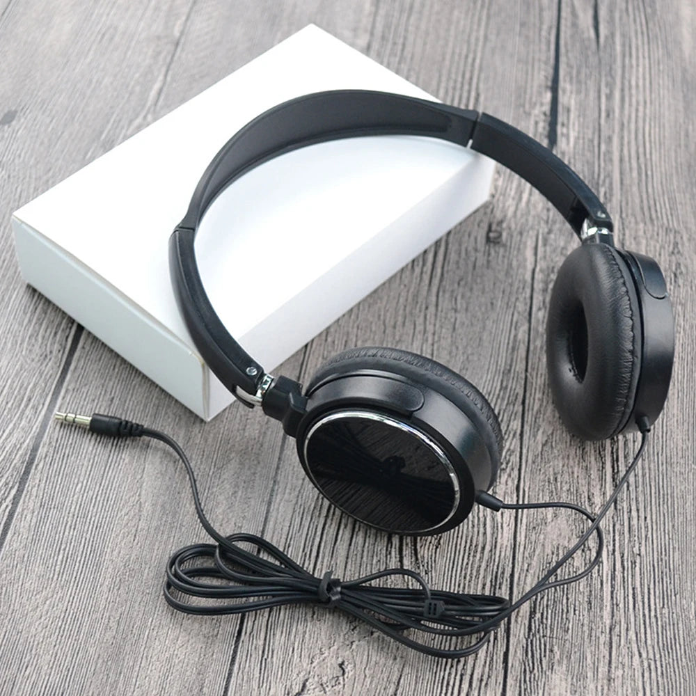 Universal Headphone Over Ear Foldable Wired Earphones HiFi Stereo Sound