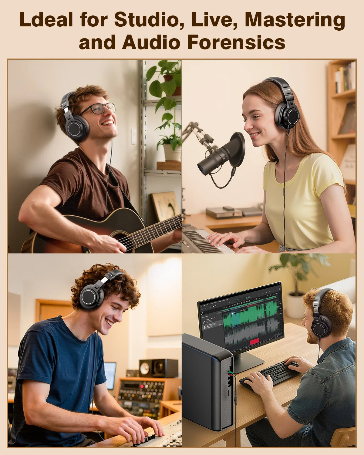 New Bee Wired Professional Studio Pro 50 DJ Headphones With Microphone