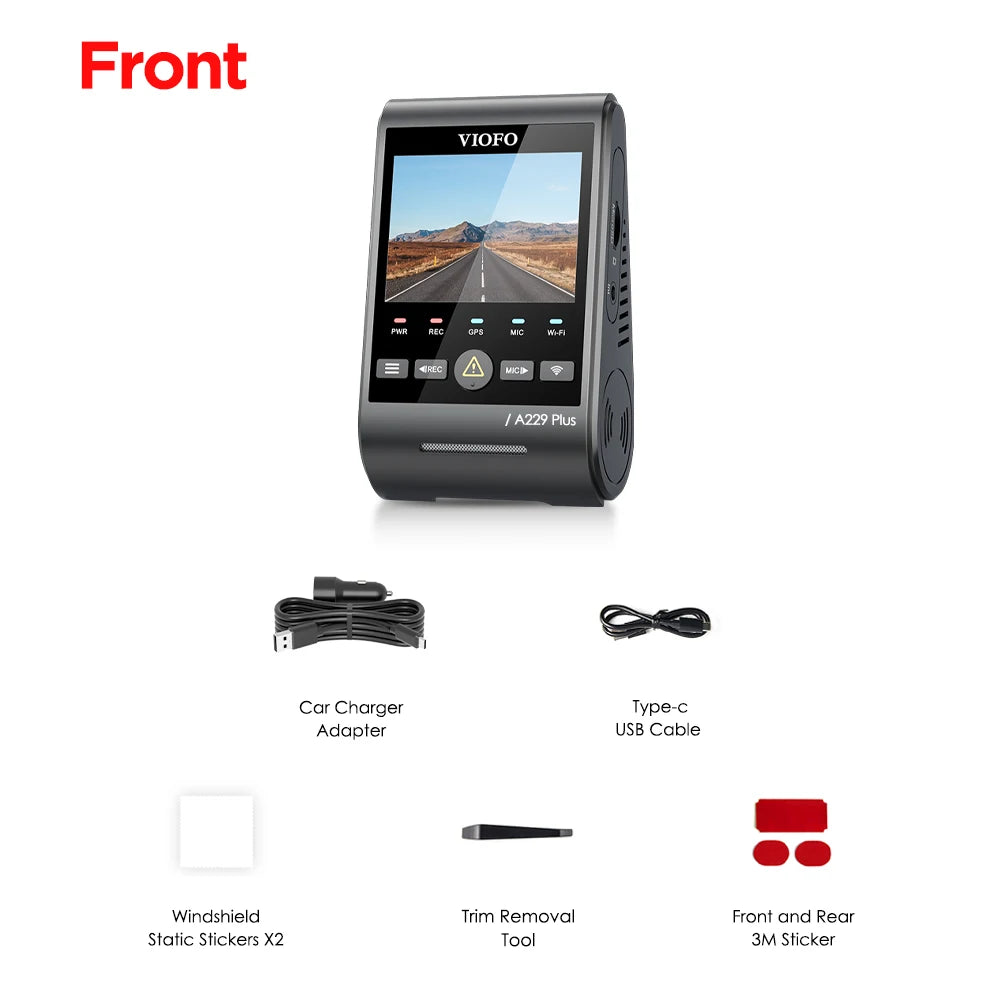 VIOFO A229 PLUS Car Dvr 2K HDR Video Recorder
