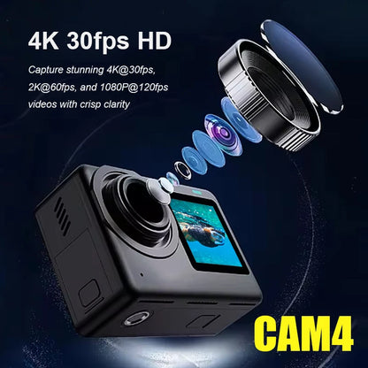SJCAM Flagship CAM4 Action Camera 4K 2.33" Touch Screen Waterproof 5G WiFi Active HDR Video action cam camera sport