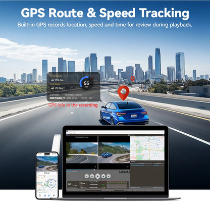 REDTIGER F9 Dash Cam 4K Front and Rear 5.8Hz WiFi GPS Car Camera