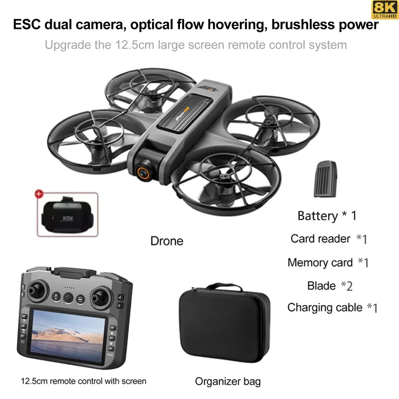 S156 Drone GPS 8K Professional HD 360° Dual Camera Screen