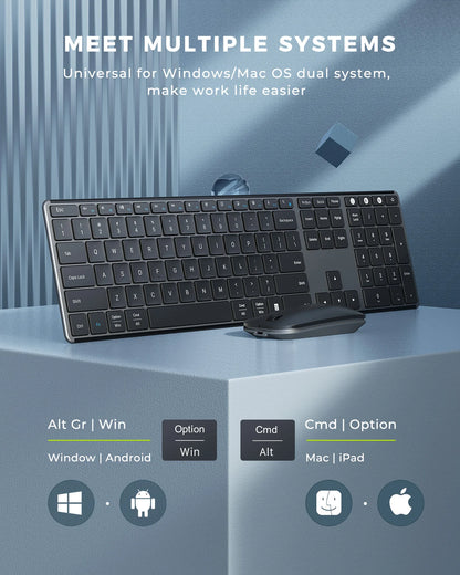 Seenda Wireless Bluetooth Keyboard and Mouse Combo
